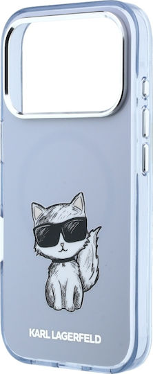 Karl Lagerfeld Iml Choupette Body Sketch Print Magsafe Case Iphone 18 Pro Max 17 Pro Max Light Blue