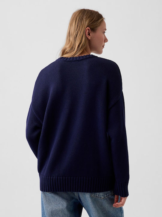 Women's Cotton Striped Sweater Navy Blue Uniform