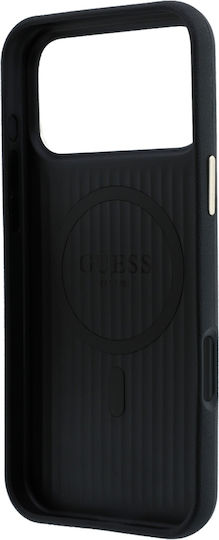 Калъф Guess Perforated 4g Gold Logo Magsafe iPhone 18 Pro 17 Pro Черен