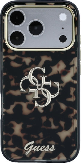 Guess Iml 4g Script Metal Logo Magsafe Case Iphone 18 Pro Burgundy 3666339655983