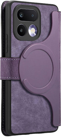 Caseneo Realme 16 Pro 5G Retro Leather Wallet Purple