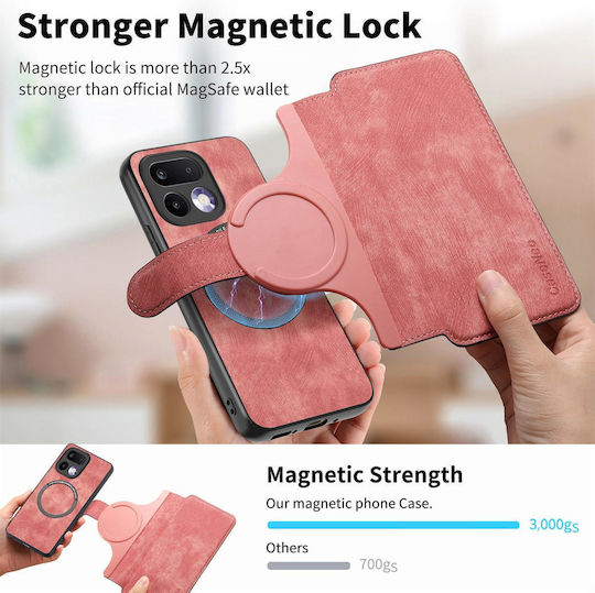 Caseneo Realme 16 Pro 5g Калъф Retro Leather Портмоне Розов