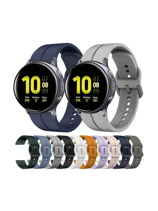Samsung Galaxy Watch Active 2 44mm 20mm Силиконова Каишка За Часовник Лилава
