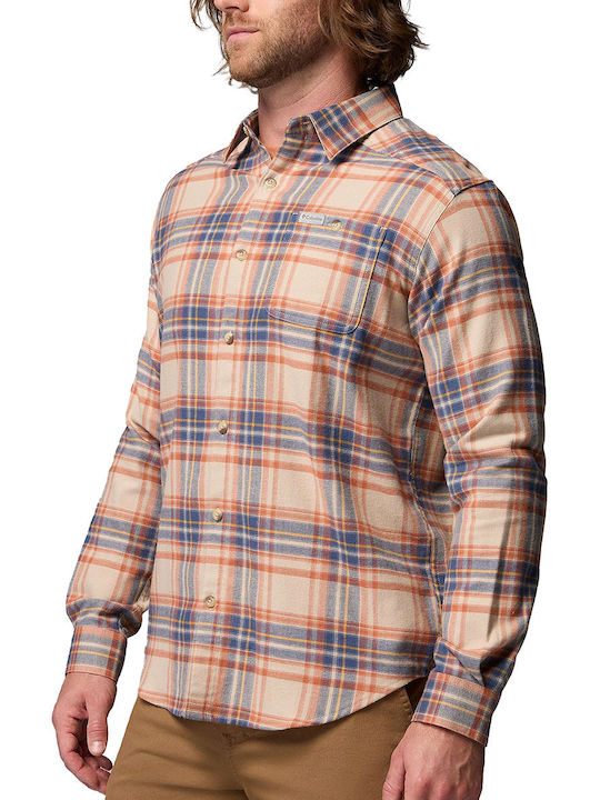 Cornell Woods Long Sleeve Flannel Shirt Orange