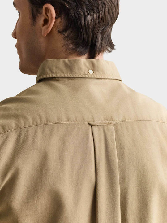Long Sleeve Shirt in Regular Fit Beige