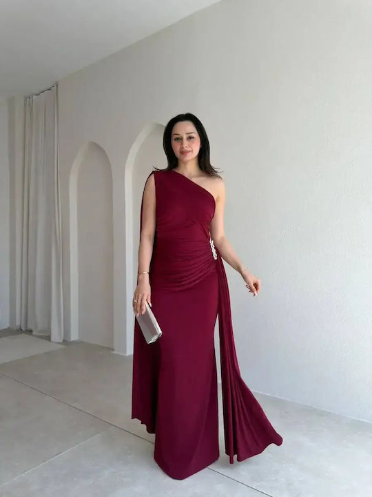 Summer Dress for Wedding Christening with Tulle Burgundy