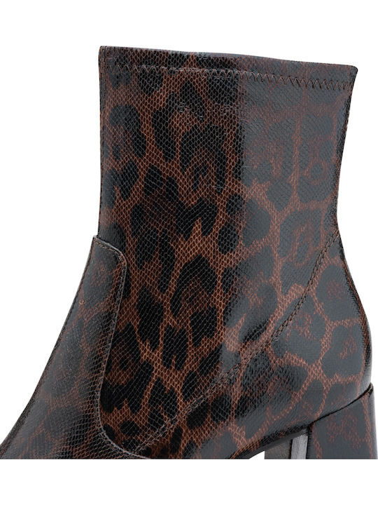 Damen Stiefeletten mit Absatz Braune