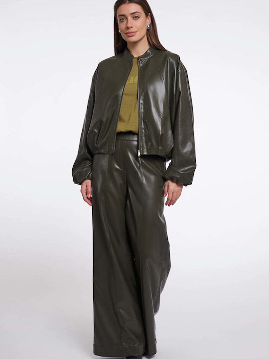 Women's Bomber Jacket Dark Green
