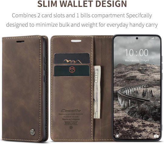 Caseme 013 Xiaomi 17t 5g Retro Leather Θήκη Βιβλίο Brown