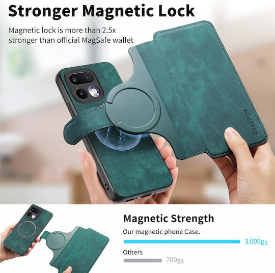Caseneo Realme 16 Pro Plus 5g Θήκη Retro Leather Πορτοφόλι Green