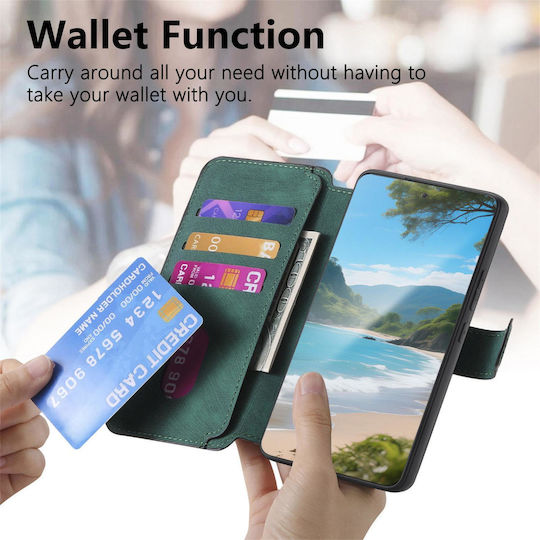 Caseneo Realme 16 Pro Plus 5g Θήκη Retro Leather Πορτοφόλι Green