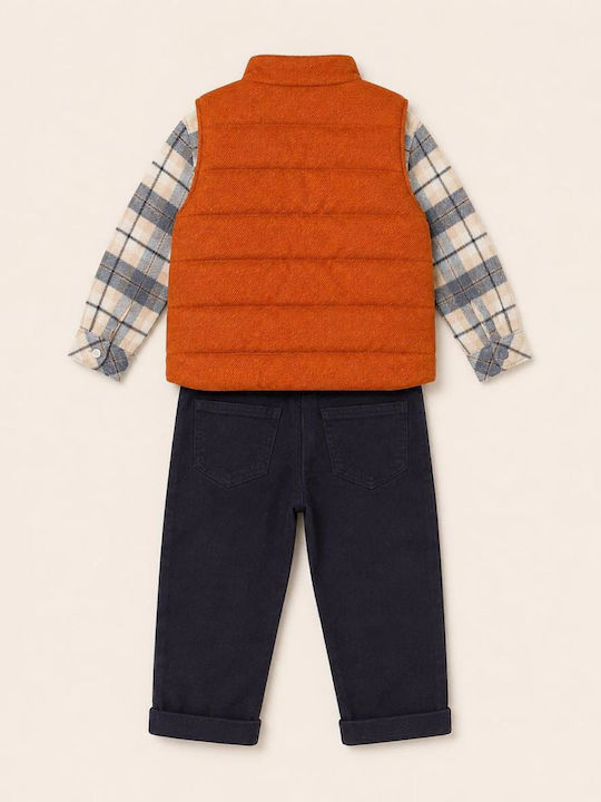 Kids Set with Pants & Coat 3 Pieces Brown