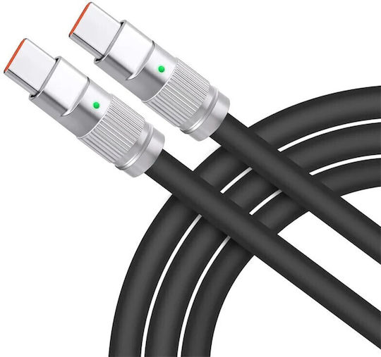 Leewello Leewello USB Typ-C Kabel männlich Schwarz 1,2m