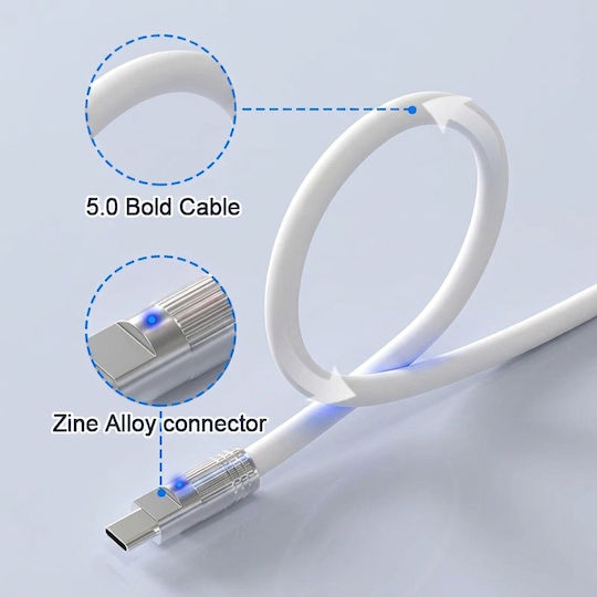 Leewello Leewello USB Typ-C Kabel Männlich Weiß Länge 1.2m 783087
