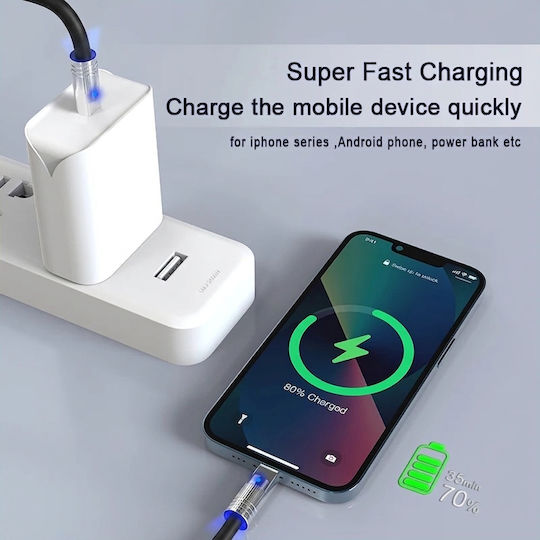 Leewello Leewello USB Typ-C Kabel männlich Schwarz 1,2m