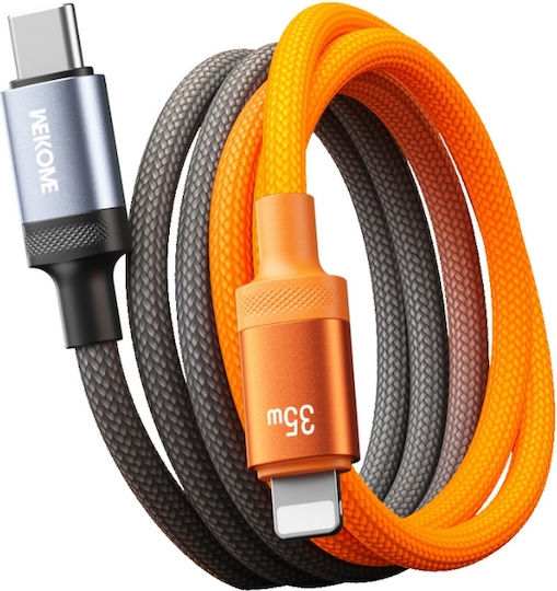 WK Braided USB-C to Lightning Cable 35W Μαύρο 1.2m 115050