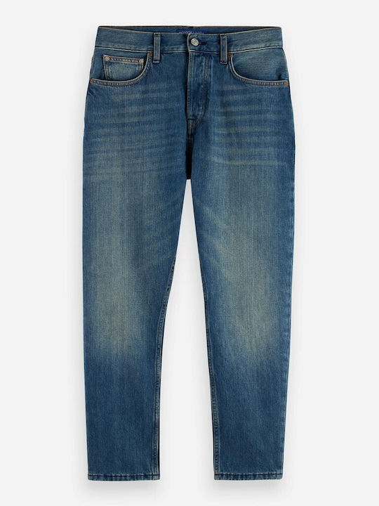 Men's Loose Tapered Fit Blue Jeans Pants