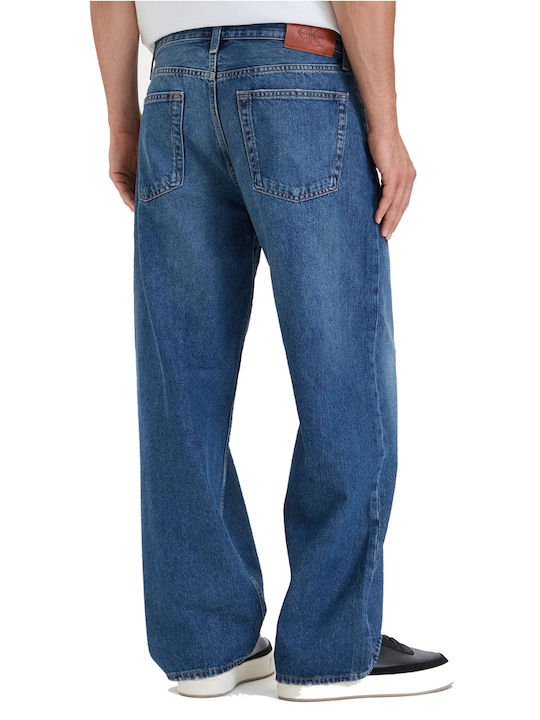 Men's Jeans Pants Loose Baggy Fit Blue LV04RH746G F0G