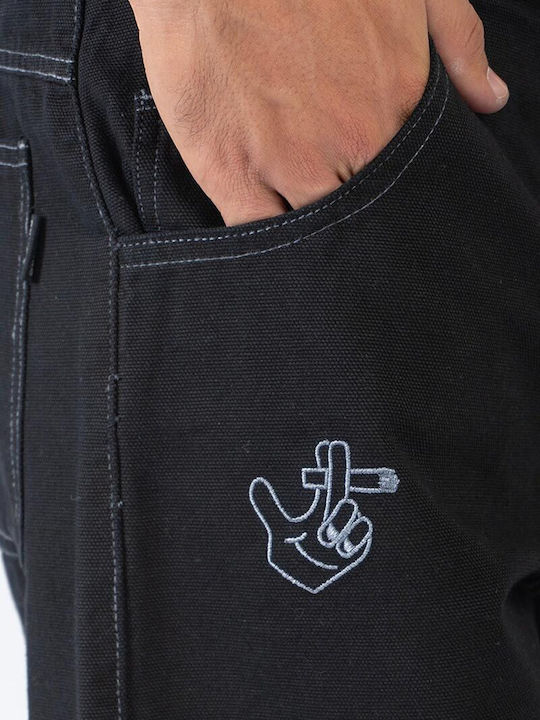 Herren Jeanshosen Relaxed Gerade Passform Schwarz