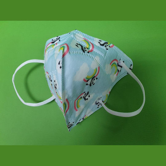 Print Mască De Protecție Țesătură FFP2 Pentru Copii MFFP2CYWDES001PANDACURCUBEUALB 1 Bucată
