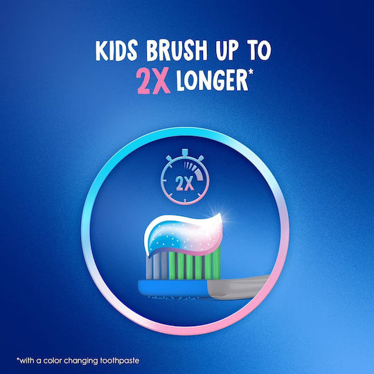 Crest Chameleon Kids Advanced Color Changing Fluoride Paste de dinți pentru bebeluși pentru 3m+ 4 buc cu aromă Gumă de mestecat 119gr