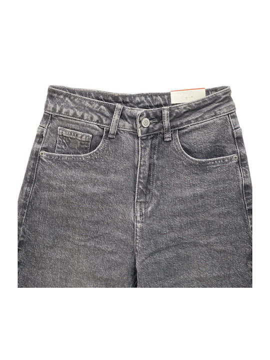 High Rise Women's Jean Pants in Mom Fit Grey