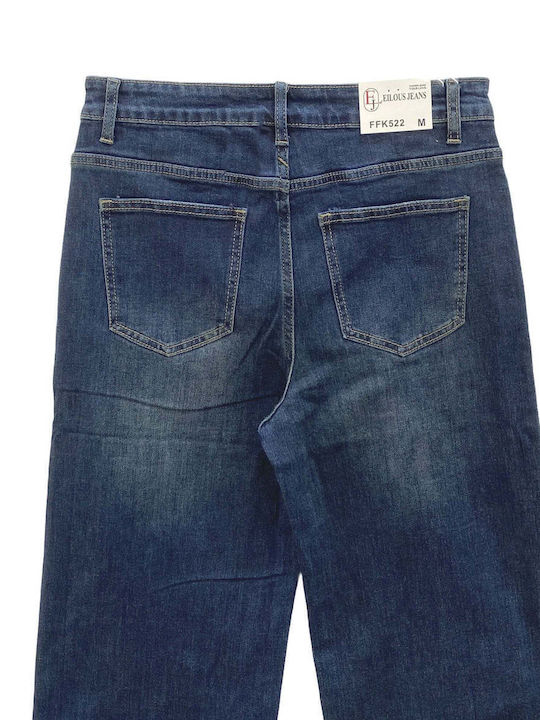 High Rise Women's Jean Pants in Wide Leg Style