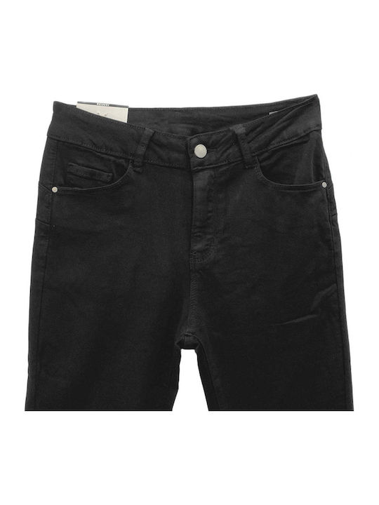 High Rise Women's Jean Pants Flared Black