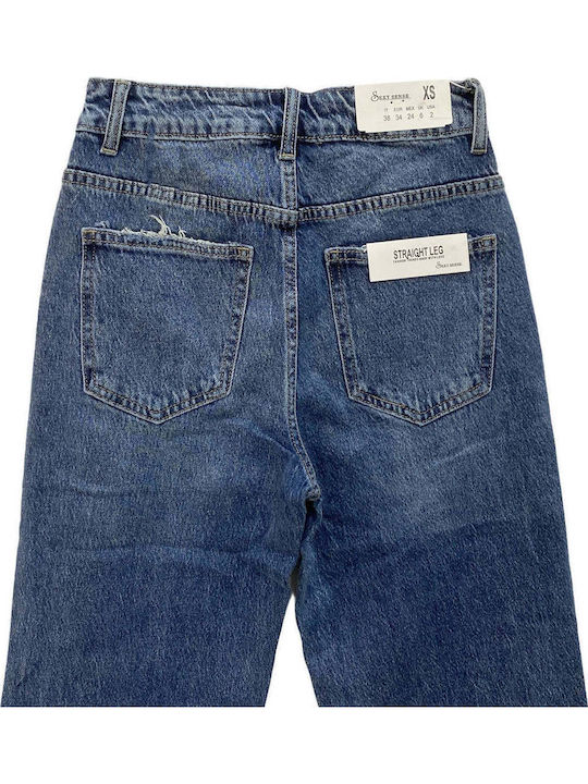 High Rise Women's Jean Pants in Straight Leg Style