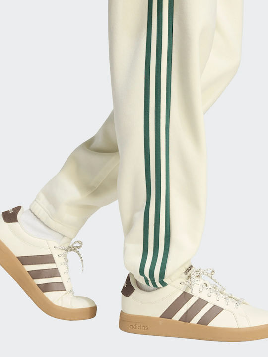 3-Stripes Herren-Sweatpants mit Gummizug Creme