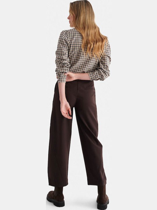 Women's Fabric Trousers Brown