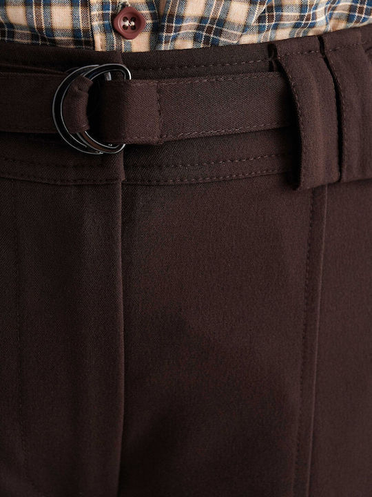 Women's Fabric Trousers Brown
