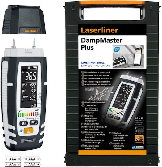 Laserliner LL-082.328A Tragbarer Feuchtigkeitsmesser Für Holz Baumaterialien Und Umwelt Mit Nadel