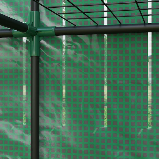 84H-241V00GN House Type Greenhouse with Shelves 1.44x0.48x1.52m