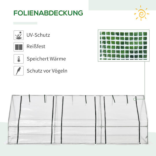 845-204V02 Gewächshaus Typ Haus mit Metallischem Rahmen 2.7x0.9x0.9m