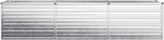 vidaXL Γλάστρα Μεταλλική Ασημί 240x40x55εκ.