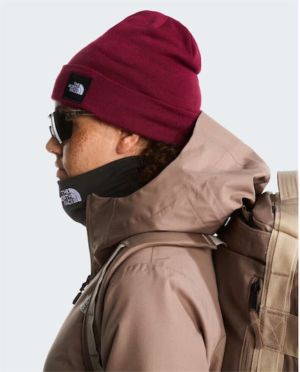 Dock Worker Recycled Beanie Unisex Mütze Geflecht in Burgundischer Farbe