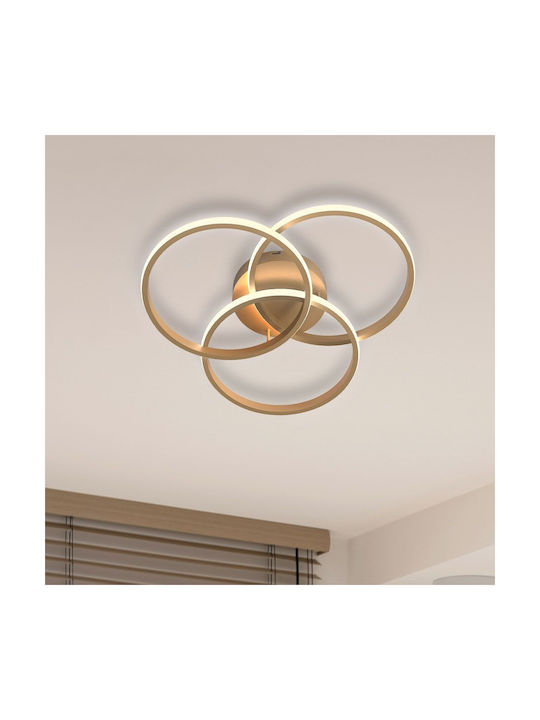 Vivalux Plafonieră de Tavan 49.4cm Aurie cu LED Integrat