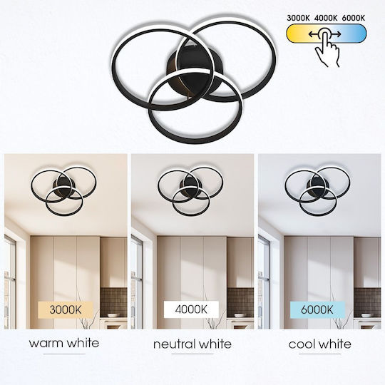 Vivalux MEDELIN-C Ceiling Light 49.4 cm Black with Integrated LED