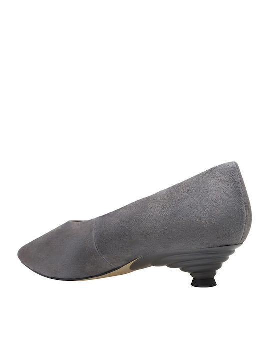 Wildleder Pumps Grau