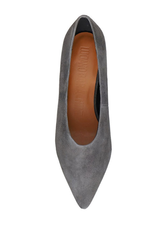 Wildleder Pumps Grau