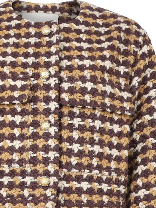 Women's Cardigan Brown-Beige