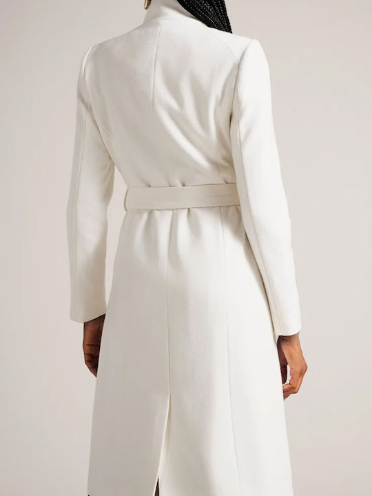 Ted Baker Μάλλινο Παλτό Ivory