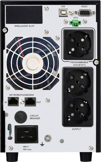 Power On TOL-2000 UPS On-Line 2000VA with 3 Schuko Outlets