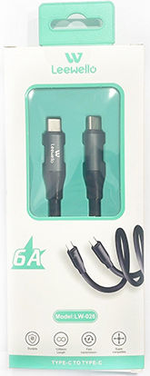 Leewello USB 2.0 Cable USB-C male - USB-C 60W Μαύρο 1.2m