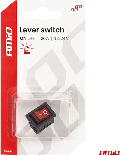 04440/am Amio Ein-Aus-Schalter Rocker 12/24v 20a Rote Beleuchtung – Fahrzeuge & Industrielle Anwendungen 1 Stück 04440/am