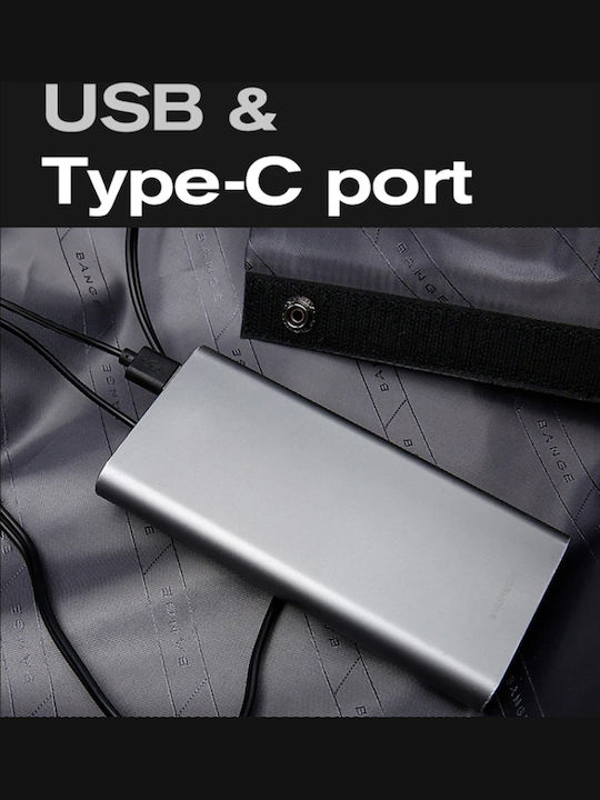 Bange Τσάντα Πλάτης για Laptop σε Μαύρο χρώμα 3005-Black