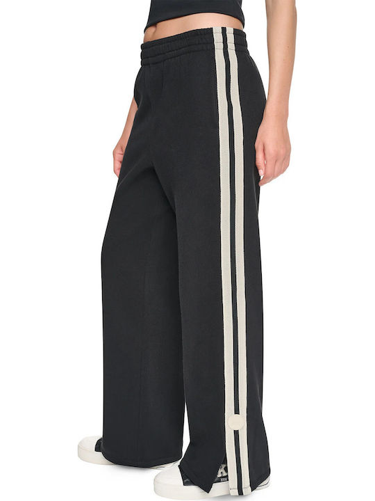 Ψηλόμεσο Παντελόνι Φόρμας Fleece Μαύρο