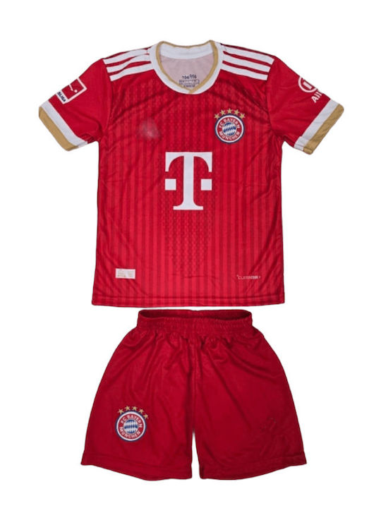 Детски Комплект Футбол Kane Bayern Munchen 2026-2027 Червен Balón De Oro Red Унисекс Детски Ab196