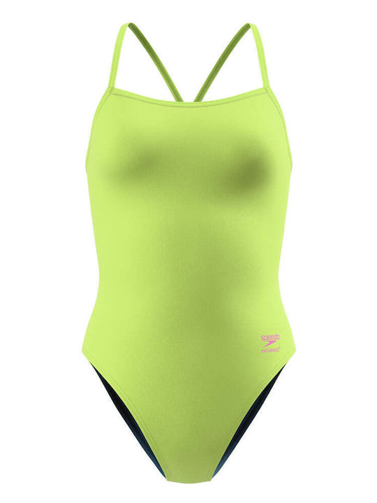 Costum de baie întreg verde-lămâie